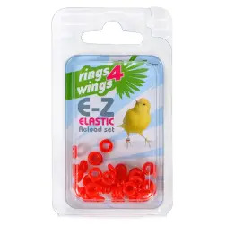 Anilhas Elasticas P/ Canarios E Exoticos 3 Mm verm. 50  EX - 1040110038