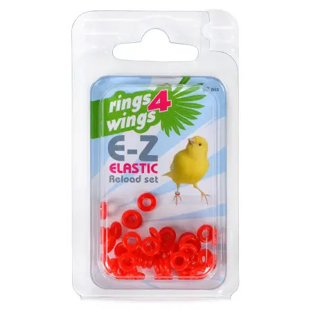 Anilhas Elasticas P/ Canarios E Exoticos 3 Mm verm. 50  EX - 1040110038
