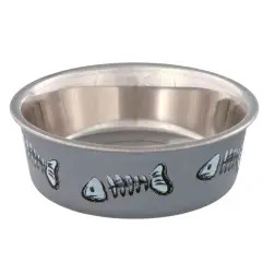 Gamela Inox/plastico P/ Gatos 0,25 Lt/ø 12 Cm . Trixie - 1040090418
