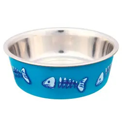 Gamela Inox/plastico P/ Gatos 0,25 Lt/ø 12 Cm . Trixie - 1040090418