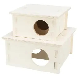 Abrigo Em Madeira C/ 2 Divisorias 20x10x20 Cm Trixie - 1040160120