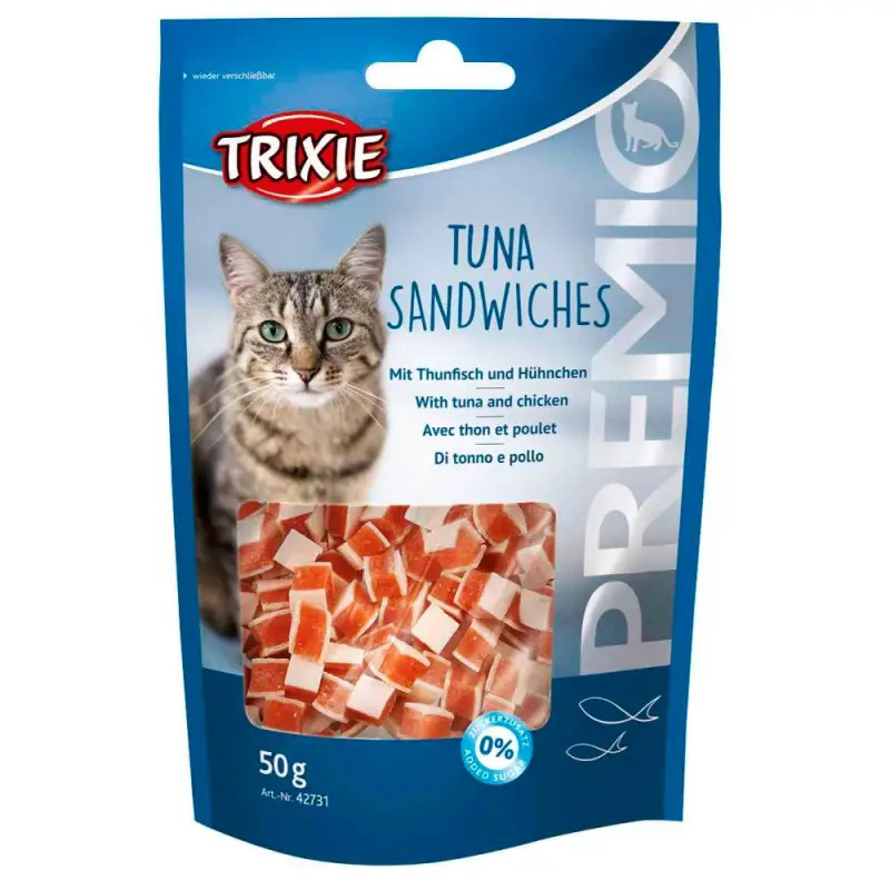 Snack Prémio Tuna Sandwiches 50gr para Gato Trixie Snack Prémio Tuna Sandwiches 50gr para Gato Trixie
