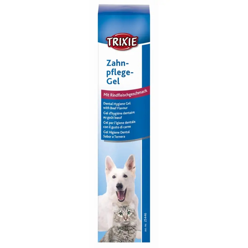 Gel P/ Higiene Oral Caes/gatos sabor Carne 100 Gr Trixie