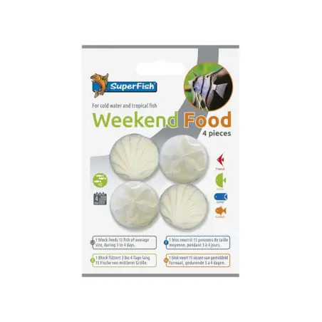 Alimento Fim De Semana Sf P/ Peixes 4 Blocos Superfish - 1540030053