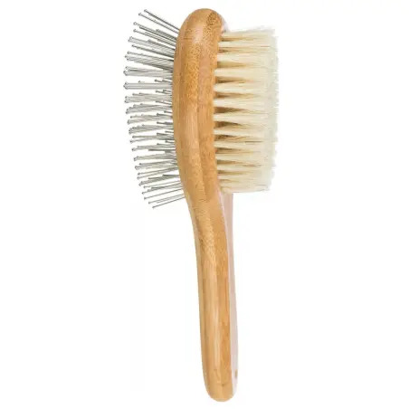 Escova Dupla Face em Madeira Bambu - 5x19cm - 1040330123