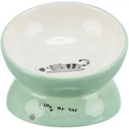 Gamela Elevada Em Ceramica P/gatos 0,15lt/ø 13 Cm sa Trixie - 1040090808