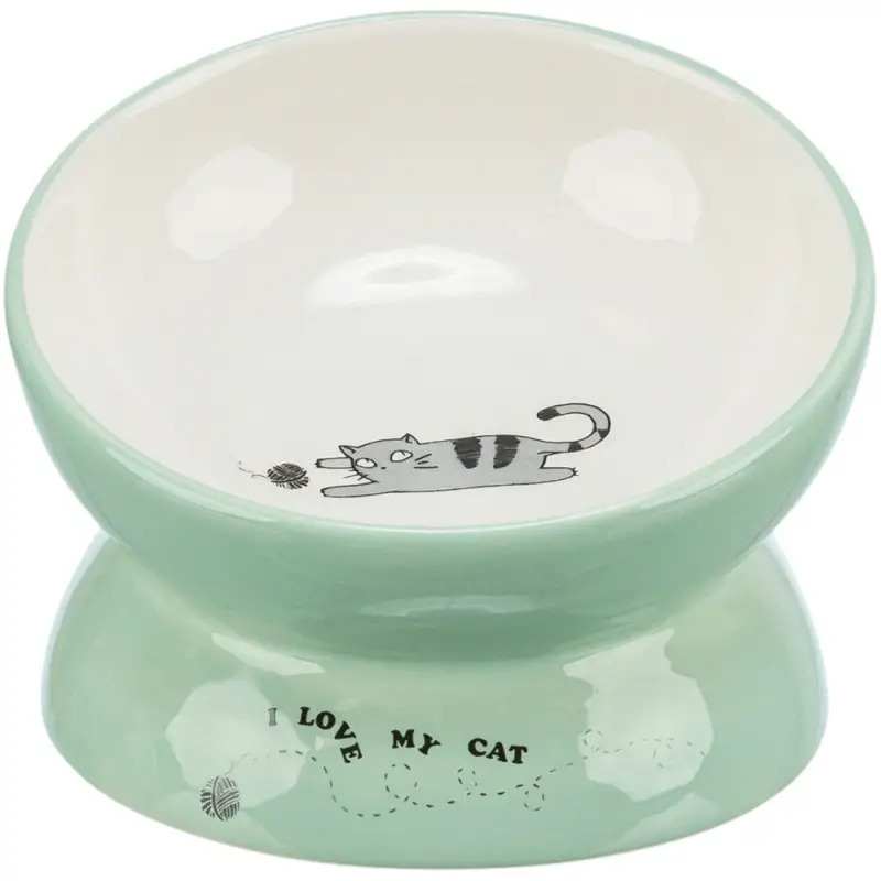 Gamela Elevada Em Ceramica P/gatos 0,15lt/ø 13 Cm sa Trixie