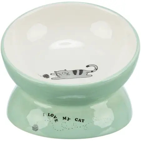 Gamela Elevada Em Ceramica P/gatos 0,15lt/ø 13 Cm sa Trixie - 1040090808
