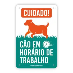 Placa Pvc "cao Em Horario De Trabalho" EX - 1630070111