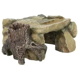 Decor. P/ Aquario - Plataforma Rochosa C/ Tronco 25 C Trixie - 1040350216