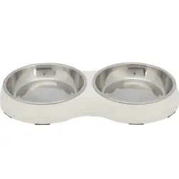 Gamela Dupla Melamina 2x0,2 Lt / Ø13 Cm / 27x3x14cm  Trixie - 1040090308