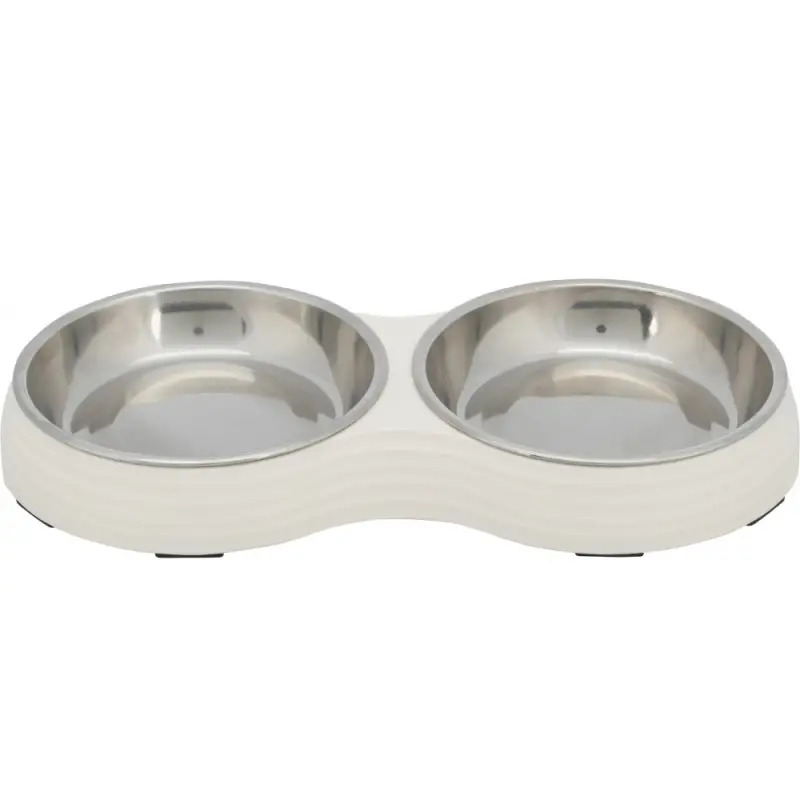Gamela Dupla Melamina 2x0,2 Lt / Ø13 Cm / 27x3x14cm  Trixie