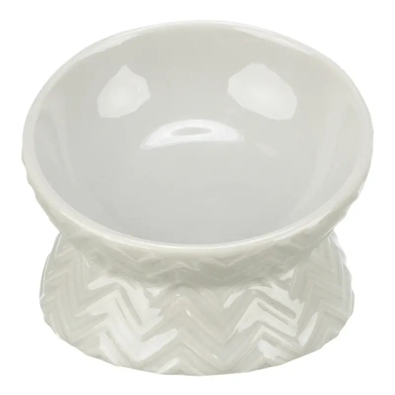Gamela Elevada Em Ceramica P/ Gatos 0,15 Lt/ø 13 Cm  Trixie