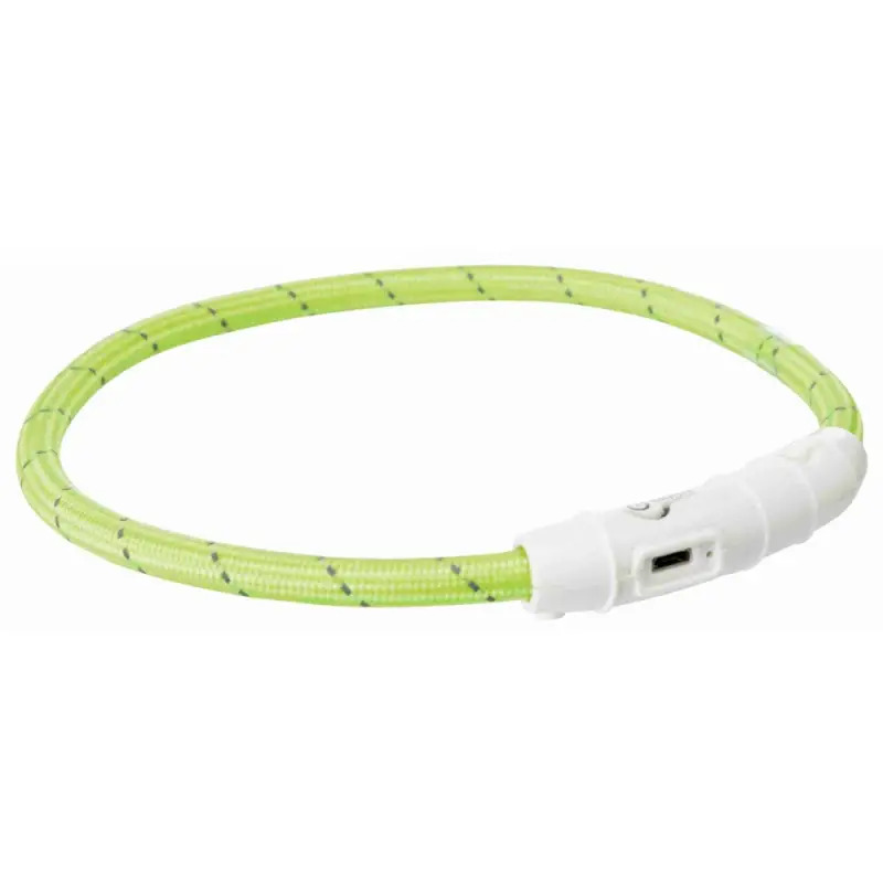 Colar Luminoso "flash Light Usb" Xs-s 35 Cm verde Trixie