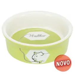 Gamela Em Ceramica "hello Comic" P/ Porq. India 240ml Trixie - 1040090436