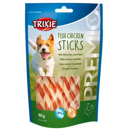 Snack Prémio Fish Chicken Sticks 80gr para Cão Trixie - 1540020126