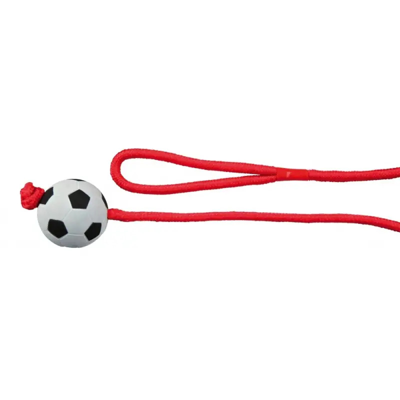 Brinquedo Bola de Futebol em Borracha com Corda Multicolor para Gato 3307 Trixie