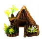 Decoraçao Aquario - Cabana De Madeira 14x14x10 Cm EX