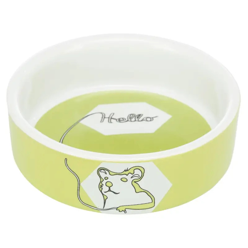 Gamela Em Ceramica "hello Comic" P/ Hamsters 90 Ml /  Trixie