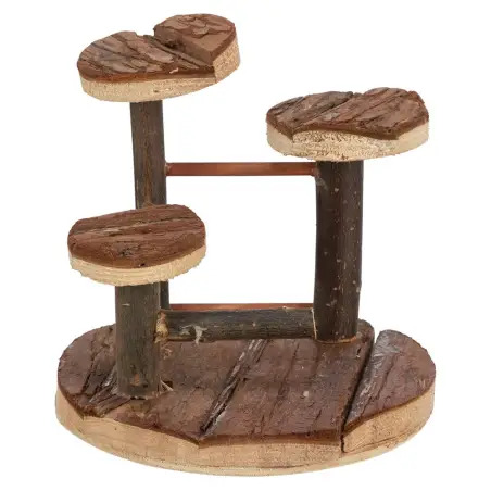 Trepador Em Madeira Natural C/ Dois Sinos 14x14 Cm Trixie - 1040270119
