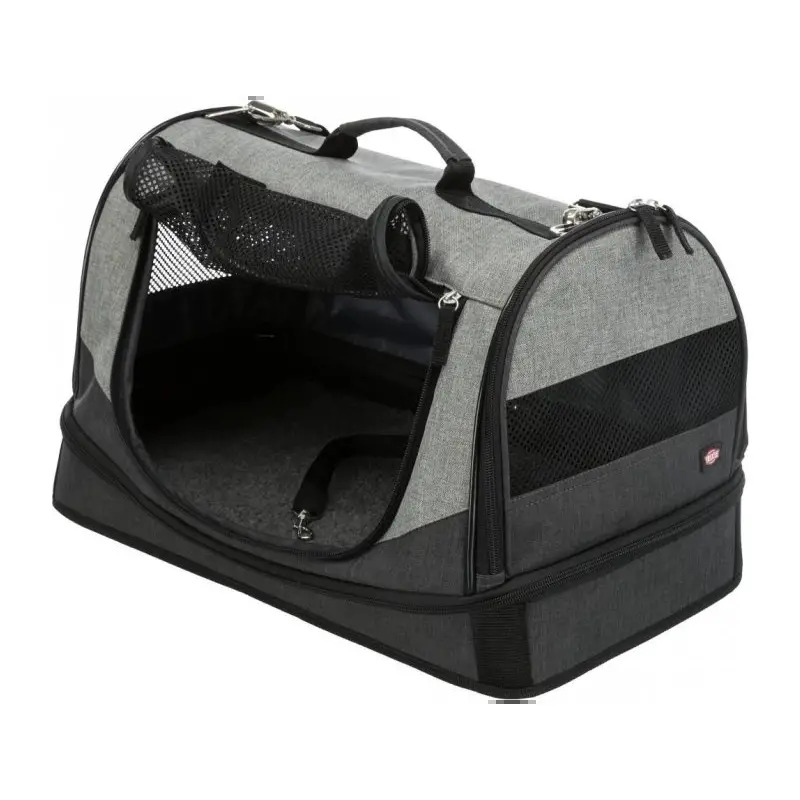 Transportadora/cama "holly" 30x30x50cm preto/cinza Trixie Transportadora/cama "holly" 30x30x50cm preto/cinza Trixie