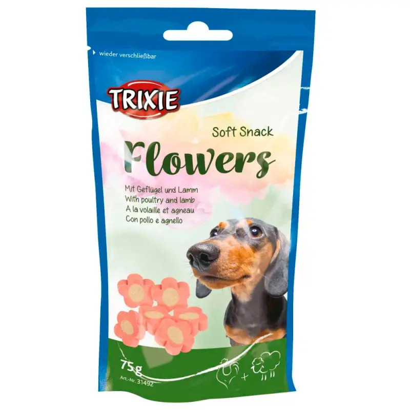 Flowers - Snacks C/ Cordeiro E Frango 75 Gr . Trixie
