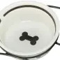 Gamela Em Ceramica 0,25 Lt / Ø13 Cm branco/preto Trixie
