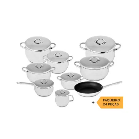 Conjunto Domus 9Pçs+Faqueiro Silampo - 1360140044