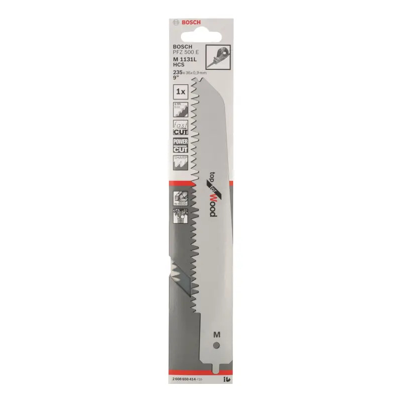 Lâmina de serra M 1131 L para serra multi-usos Bosch PFZ 500 ETop for Wood 2608650414 Bosch