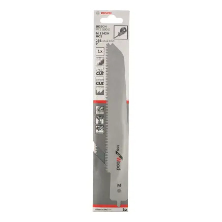 Lâmina de serra sabre M 1142 H para serra multi-usos Bosch PFZ 500 ETop for Wood 2608650065 Bosch - 1220684219