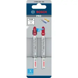 Lâmina de serra vertical PRO Plastics PMMA clean T102BF 92 mm, 2 unid. 2608655102 Bosch - 1220682382
