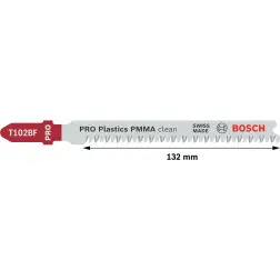 Lâmina de serra vertical PRO Plastics PMMA clean T102BF 92 mm, 2 unid. 2608655102 Bosch #3 - 1220682382