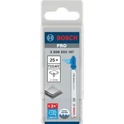 Lâmina de serra vertical PRO Metal medium T121AFC 92 mm, 25 unid. 2608655107 Bosch - 1220682387