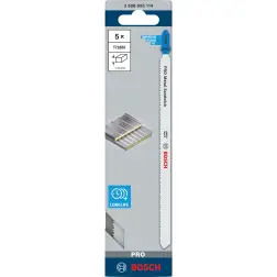 Lâmina de serra vertical PRO Metal Sandwich T718BF, 180 mm, 5 unid. 2608655114 Bosch - 1220682393