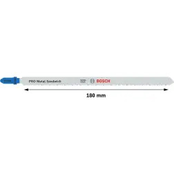 Lâmina de serra vertical PRO Metal Sandwich T718BF, 180 mm, 5 unid. 2608655114 Bosch #4 - 1220682393