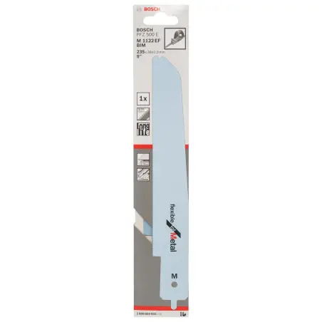 Lâmina de serra sabre M 1122 EF para serra multi-usos Bosch PFZ 500 EFlexible for Metal 2608656932 Bosch - 1220682423