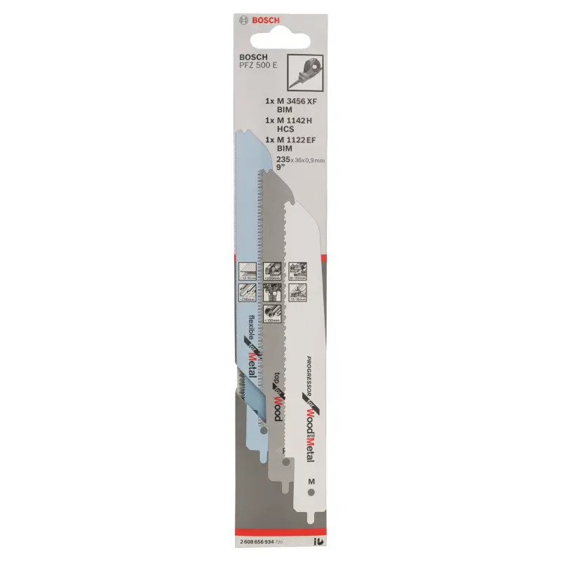 Conjunto de 3 lâminas de serra vertical para serra multi-usos Bosch PFZ 500 EM 1142 H M 3456 XF M 1122 EF 2608656934 Bosch