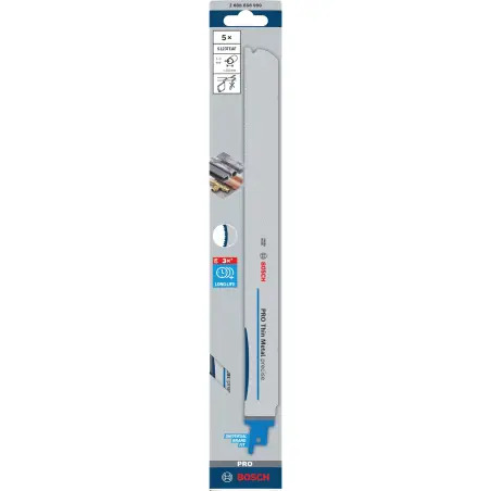 Lâmina PRO Thin Metal precise S1237EAF, 1,1 x 25 x 300 mm, 5 peças 2608658990 Bosch - 1220682448