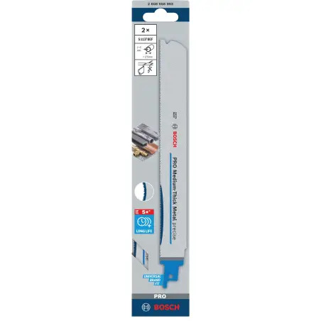Lâmina PRO Medium-Thick Metal precise S1137BEF, 1,1 x 25 x 225 mm, 2 peças 2608658993 Bosch - 1220682449