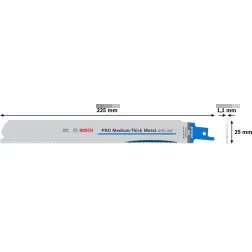 Lâmina PRO Medium-Thick Metal precise S1137BEF, 1,1 x 25 x 225 mm, 5 peças 2608658994 Bosch #6 - 1220682450
