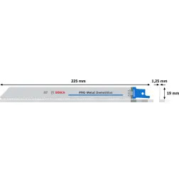 Lâmina PRO Metal Demolition S1125VF, 1,25 x 19 x 225 mm, 2 peças 2608659001 Bosch #4 - 1220682452