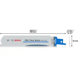 Lâmina PRO Thick Metal precise S937HBF 1,1x25x150mm, 5unids 2608658997 Bosch #2 - 1220684222