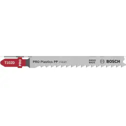 Lâmina de serra vertical PRO Plastics PP clean T102D, 100 mm, 2 unid. 2608665239 Bosch - 1220682513