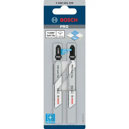 Lâmina de serra vertical PRO Soft Tile T130RF, 83 mm, 2 unid. 2608665259 Bosch - 1220682515