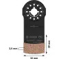 Lâmina multiferramenta PRO AIZ 32 RT5, 2,5 x 32 mm 2608669122 Bosch Lâmina multiferramenta PRO AIZ 32 RT5, 2,5 x 32 mm 2608669122 Bosch