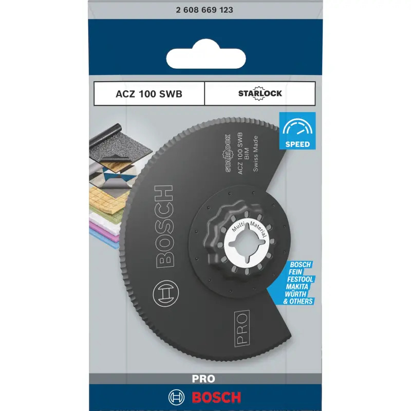 Lâmina multiferramenta PRO ACZ 100 SWB, 100 mm 2608669123 Bosch Lâmina multiferramenta PRO ACZ 100 SWB, 100 mm 2608669123 Bosch