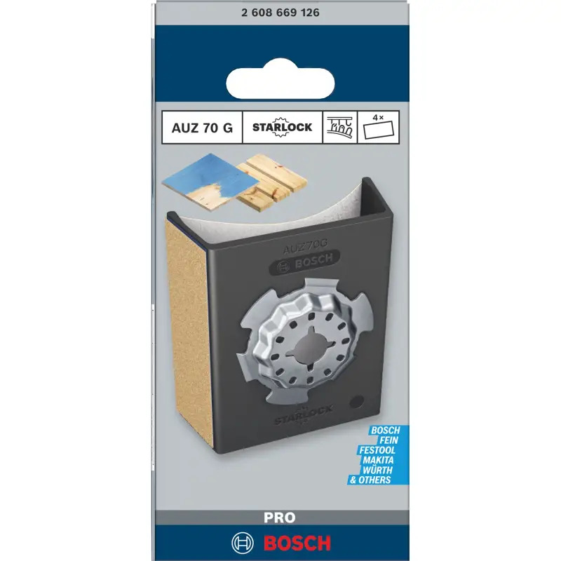 Acessório multiferramenta PRO AUZ 70 G, 70 x 65 mm 2608669126 Bosch Acessório multiferramenta PRO AUZ 70 G, 70 x 65 mm 2608669126 Bosch