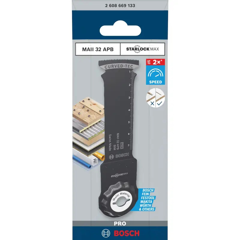 Lâmina multiferramenta PRO MAII 32 APB, 32 x 80 mm 2608669133 Bosch Lâmina multiferramenta PRO MAII 32 APB, 32 x 80 mm 2608669133 Bosch