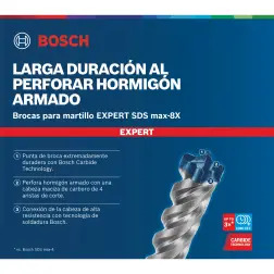 Broca para martelo EXPERT SDS max-8X de 30 x 400 x 520 mm 2608900253 Bosch - 1220684253