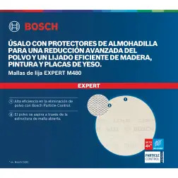 Rede de lixa EXPERT M480 para lixadeiras excêntricas 125 mm, G 150 5 un. 2608900674 Bosch #4 - 1220684269